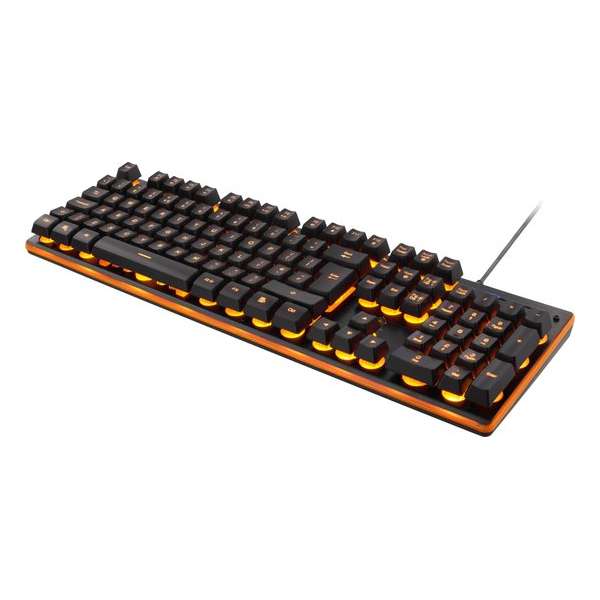 DELTACO GAM-021UK Gaming toetsenbord QWERTY - Anti-Ghosting USB - Oranje achtergrondverlichting