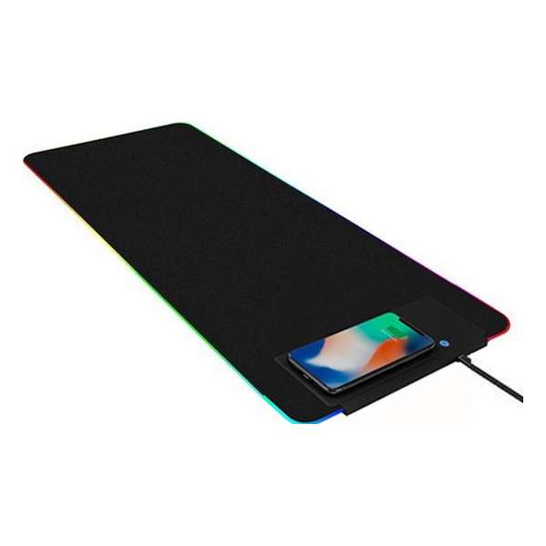 LED Gaming Muismat - Draadloos opladen - XXL Muismat - Verlichting - 78x30cm - Antislip - Waterproof - LED Mouse Pad