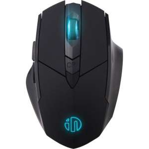 INPHIC oplaadbare draadloze muis, grote ergonomische 2.4G muizen voor Laptop  PC Windows Computer - zwart