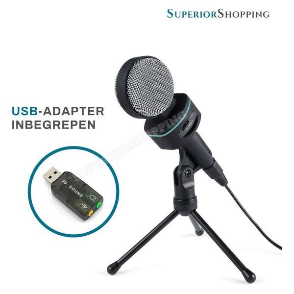 Studio Microfoon met Statief - USB - YouTube - Podcast - Karaoke - Skype - Zoom -Studio Studio Microfoon met Statief - USB - YouTube - Podcast - Karaoke - Skype - Zoom -Studio