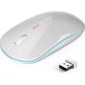 TeckNet Pro 2.4G Draadloze Muis | Plat & Ultra Compact Design | Wit