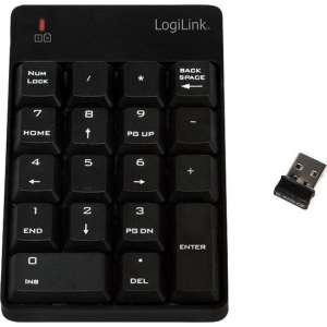 LogiLink ID0120 numeriek toetsenbord RF Draadloos Notebook Zwart