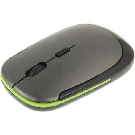 Ultra-dunne draadloze 2.4 GHz Optische USB Muis (grijs)