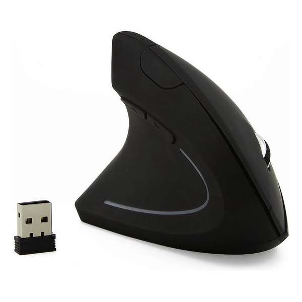 Sinji Ergonomische Muis - Linkshandig - Multi-functionele knoppen - Anti-Muisarm - Draadloos - Zwart