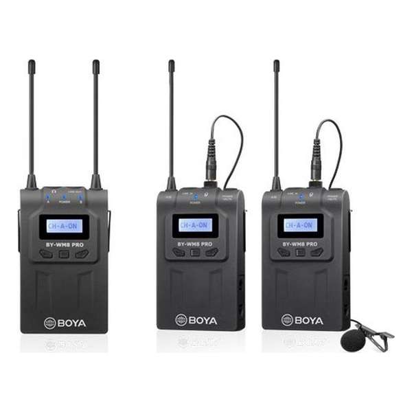 Boya UHF wireless micophone kit 2TX+1RX