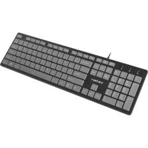 NATEC Discus toetsenbord USB QWERTY Engels Zwart, Grijs