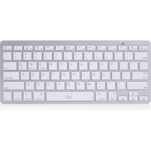 Ewent EW3163 toetsenbord Bluetooth QWERTY US International Zilver, Wit