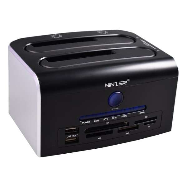 Ninzer® All-In-One HDD Dual SATA Harde Schijf USB Clone Docking Station Ninzer® All-In-One HDD Dual SATA Harde Schijf USB Clone Docking Station