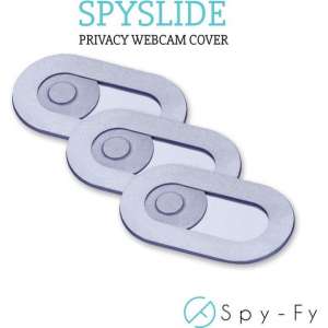 De Originele Spyslide® Webcam Cover van Spy-Fy | Zilver | 3 stuks