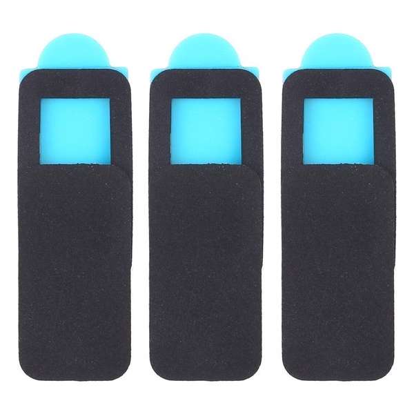 3X webcamcover privacy  protector camera cover universeel voor telefoon, laptop etc.|Spy-Proof|Ultra Dun | Zwart | Square