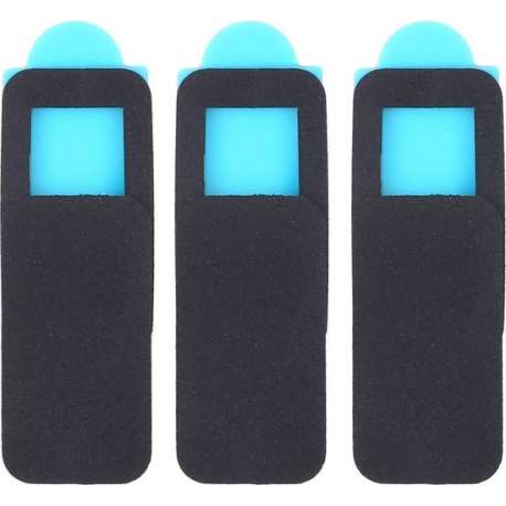 3X webcamcover privacy  protector camera cover universeel voor telefoon, laptop etc.|Spy-Proof|Ultra Dun | Zwart | Square