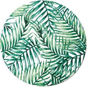 Moodadventures | Muismatten | Muismat Rond Green Palm Leafs | 20x20 | Rubber