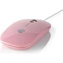 Nedis MSWD200PK Bedrade Muis 1000 Dpi 3-knops Roze