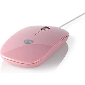 Nedis MSWD200PK Bedrade Muis 1000 Dpi 3-knops Roze