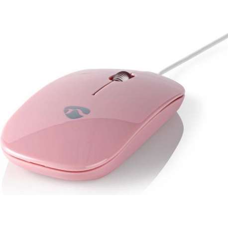 Nedis MSWD200PK Bedrade Muis 1000 Dpi 3-knops Roze