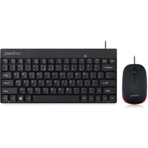 Perixx Periduo 212 mini toetsenbord en muis 2in1 Desktop set (Compact, Multimedia, Stille toetsen)