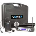 WM512C 2-Kanaals VHF Draadloos Microfoonsysteem Handheld Headset combi