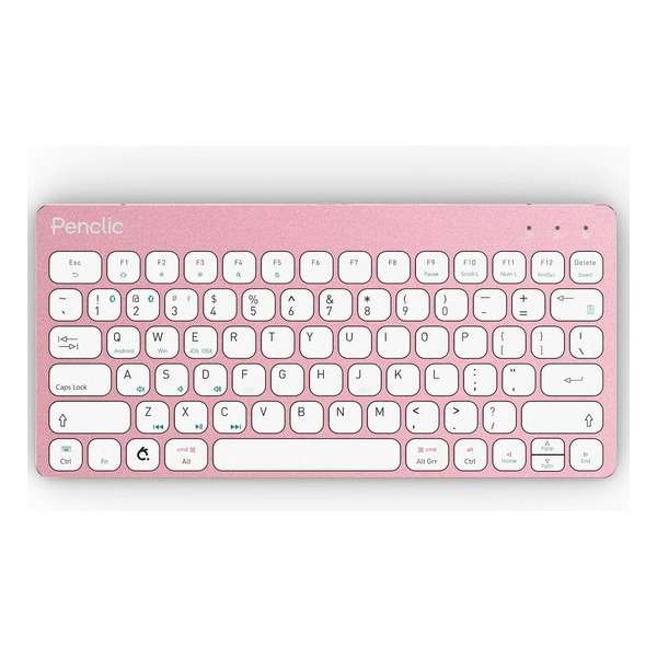 Penclic KB3 compact PC/Tablet keyboard wired/bluetooth Roze kleurig toetsenbord