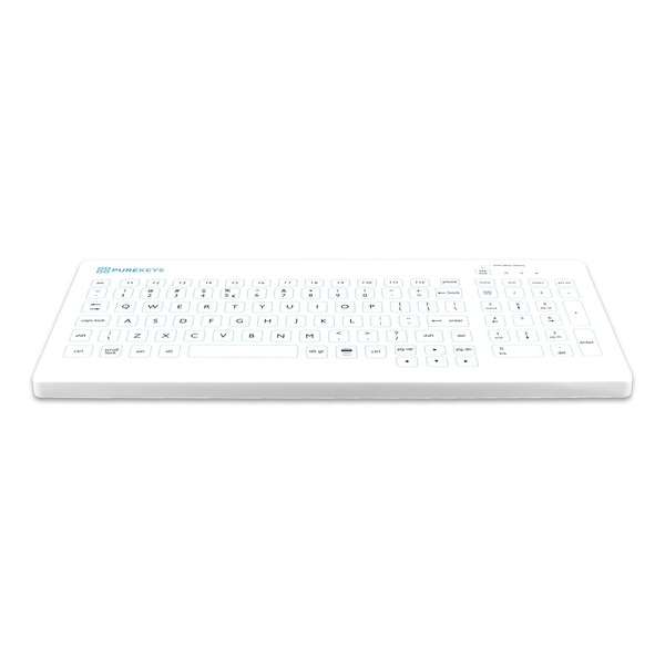 Purekeys Hygiënisch Draadloos Toetsenbord Wit