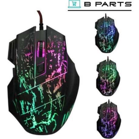 BParts - Led Game muis - Gaming - Gaming mouse - Zwart