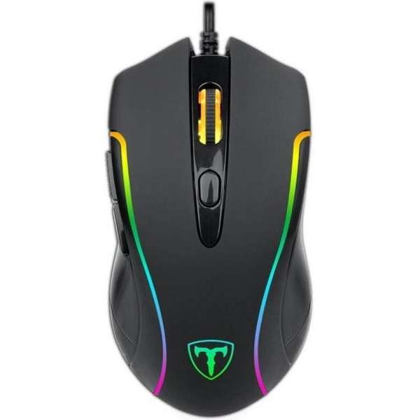 T-Dagger Gamemuis - Optische - Game Muis Met Draad - Pro Gaming - MOBA+MMO - DPI 3200 - RGB Verlichting T-Dagger Gamemuis - Optische - Game Muis Met Draad - Pro Gaming - MOBA+MMO - DPI 3200 - RGB Verlichting