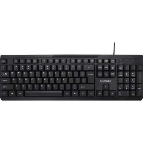 Qware - Office - toetsenbord - bedraad - Liverpool - zwart - Qwerty