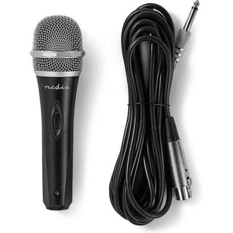 Nedis professionele bedrade microfoon met koffer - XLR - 6,35mm Jack - metaal / zwart - 5 meter