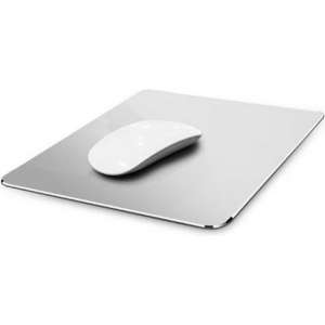 Mairuige Ultradunne Aluminium Muismat - Dubbelzijdig-Geschikt voor alle Computermuizen - 23cmx18cmx2mm dik - Mac Style - Zilver