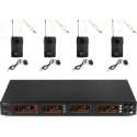 Draadloze  microfoon (headsets) - Power Dynamics PD504B draadloos microfoon systeem met 4