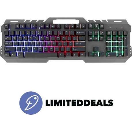 Gaming LED toetsenbord - Gaming keyboard met led verlichting - Computer toetsenbord op USB - Mat gecoat metaal - LimitedDeals