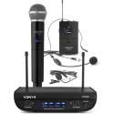Draadloze microfoon - Vonyx WM82C draadloze UHF microfoonset met handheld en headset microfoon