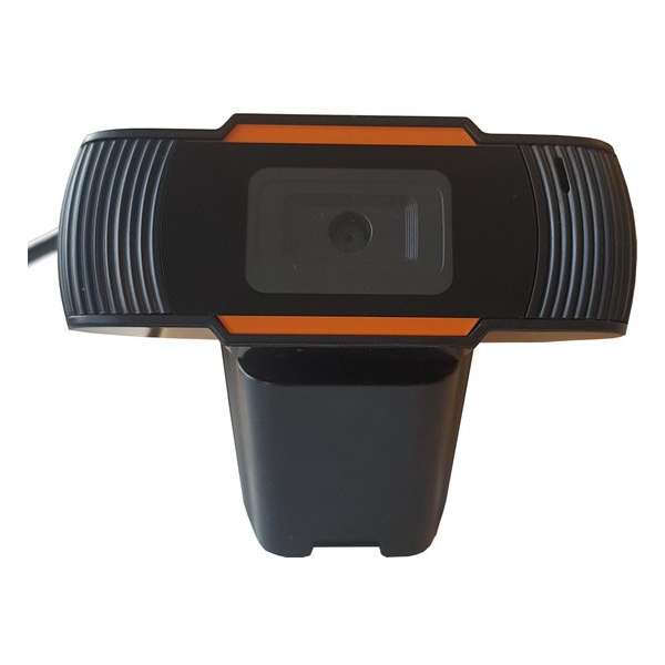 WEBCAM-720, Webcam met microfoon voor PC, laptop, Webcamera HD 720p, zwart/oranje WEBCAM-720, Webcam met microfoon voor PC, laptop, Webcamera HD 720p, zwart/oranje