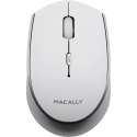 Macally BTEZMOUSEBAT Oplaadbare optische bluetooth-muis (Wit/Zilver)