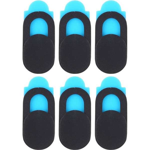 6X webcamcover privacy  protector camera cover universeel voor telefoon, laptop etc.|Spy-Proof|Ultra Dun | Zwart |Round