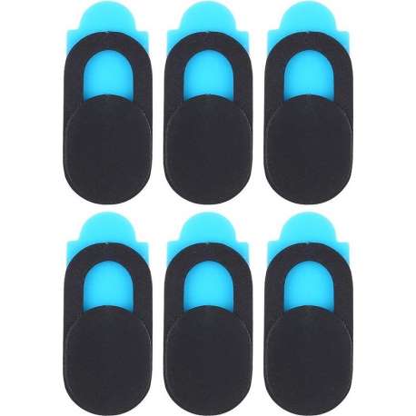 6X webcamcover privacy  protector camera cover universeel voor telefoon, laptop etc.|Spy-Proof|Ultra Dun | Zwart |Round