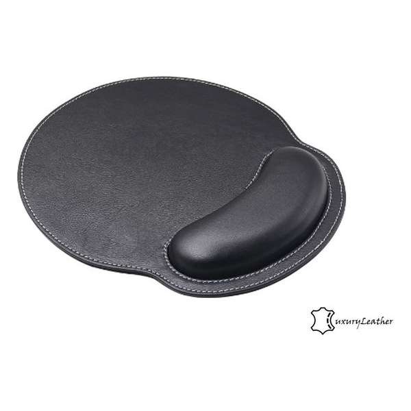 Ergonomische Muismat met Zachte Polssteun - Computer Muismat - Anti-RSI - Polsondersteuning - Hoogwaardig PU leer - Zwart Ergonomische Muismat met Zachte Polssteun - Computer Muismat - Anti-RSI - Polsondersteuning - Hoogwaardig PU leer - Zwart