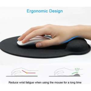 Ergonomische muismat met gel voor ondersteuning van je pols