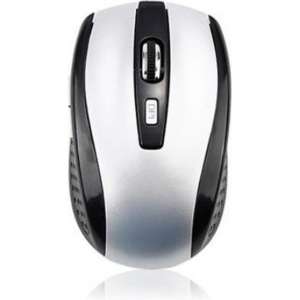 DVSE - Draadloze muis 2.4Ghz optische muis geschikt voor laptop & pc Lichtgrijs