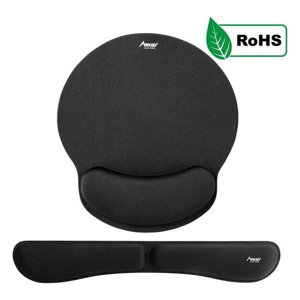 MG ZH-01 Polssteun - Muismat - Polssteun - Zwart - ANTI SLIP - Gaming - Ergonomisch - Muisarm - Polsklachten - Computer - Laptop