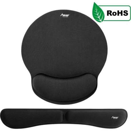 MG ZH-01 Polssteun - Muismat - Polssteun - Zwart - ANTI SLIP - Gaming - Ergonomisch - Muisarm - Polsklachten - Computer - Laptop