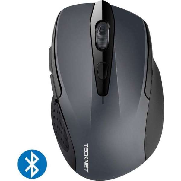 TeckNet Pro Bluetooth Draadloze Muis | 2600DPI / 5 levels - Grijs