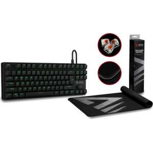 Mechanisch gaming toetsenbord + XL muismat - Tenkeyless TKL - Qwerty - Outemu Brown - Mechanical keyboard