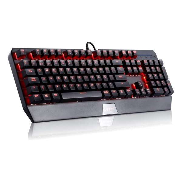 LESHP toetsenbord met mechanisch toetsenbord met Spaanse lay-out (USB-kabel, achtergrondverlichting)