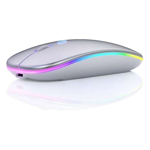Draadloze oplaadbare Laptop Muis 2020 Model USB Oplaadbaar RGB Silent Plug&Play Wit Draadloze oplaadbare Laptop Muis 2020 Model USB Oplaadbaar RGB Silent Plug&Play Wit
