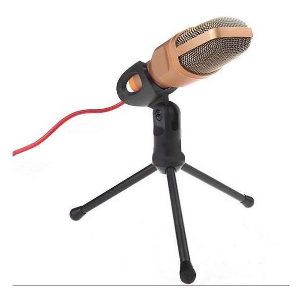 LOUZIR Professionele podcast streaming microfoon  3.5mm - skype chatten gaming podcats- geleverd met statief houder & audiokabel