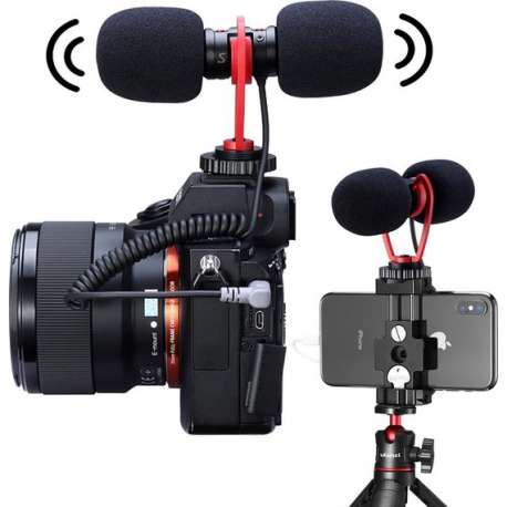 SAIREN T Mic Dual-Head richtmicrofoon voor smartphone en camera