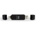 Ewent EW1075 USB 3.0 (3.1 Gen 1) Type-A/Type-C Zwart geheugenkaartlezer