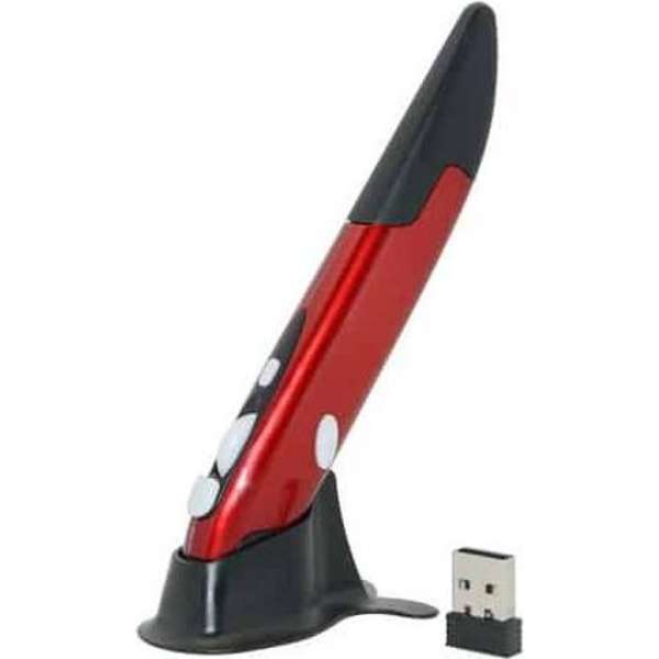 PR-03 2.4G USB-ontvanger Verstelbare 1600 DPI Draadloze Optische Pen Muis voor Computer PC Laptop Tekening Onderwijs (Rood) PR-03 2.4G USB-ontvanger Verstelbare 1600 DPI Draadloze Optische Pen Muis voor Computer PC Laptop Tekening Onderwijs (Rood)