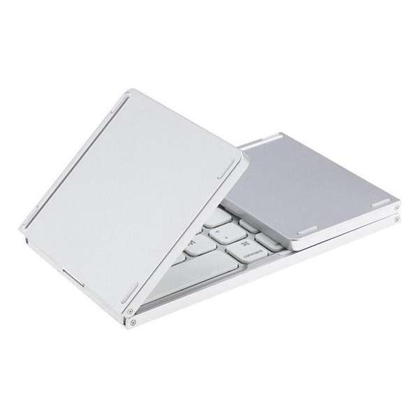 Universeel Bluetooth Toetsenbord - Opvouwbaar Bluetooth Keyboard - Zilver Universeel Bluetooth Toetsenbord - Opvouwbaar Bluetooth Keyboard - Zilver