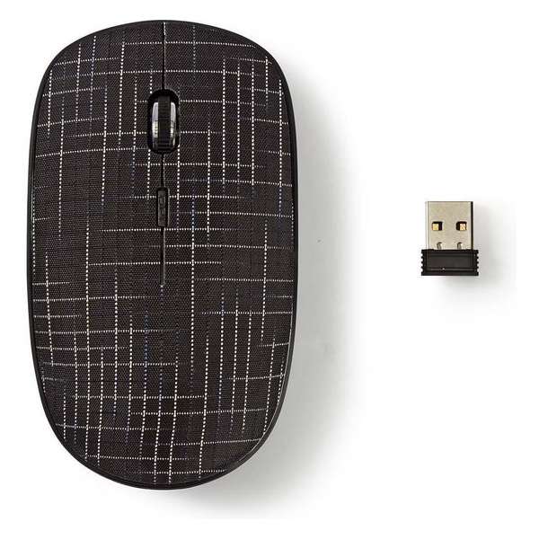 Nedis MSWS500BK Draadloze Muis 1600 Dpi 3-knops Zwart Nedis MSWS500BK Draadloze Muis 1600 Dpi 3-knops Zwart